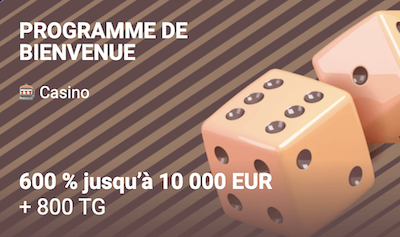 Programme de bienvenue Casino